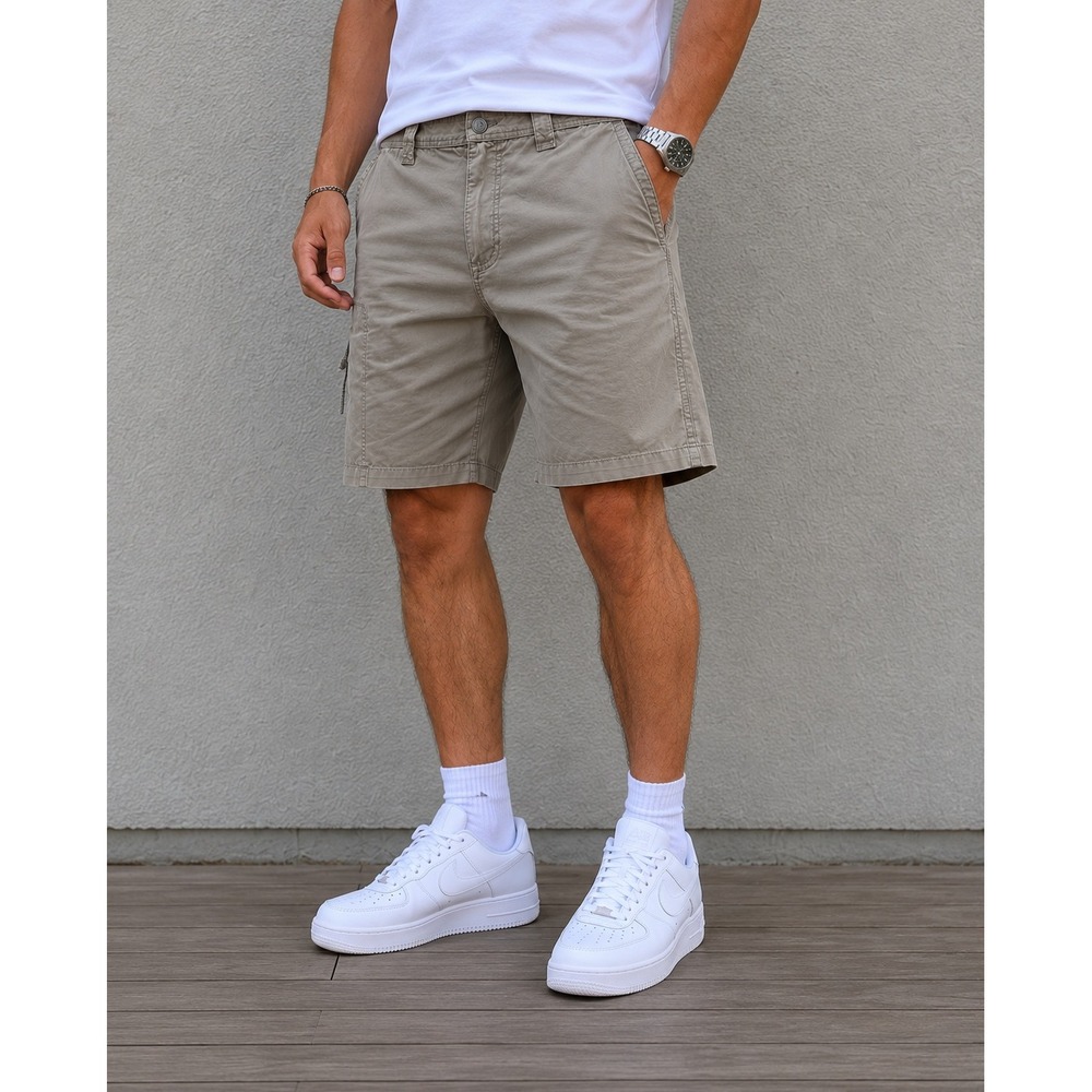 Columbia Mens Tan Khaki Cotton Cargo Shorts Size 38 Utility Gorpcore hiking